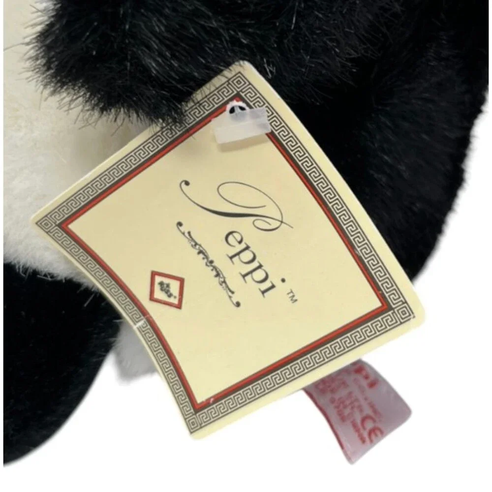 Russ Berrie Penguin Plush Peppi Emperor Bird Stuffed Animal Toy Black White Soft